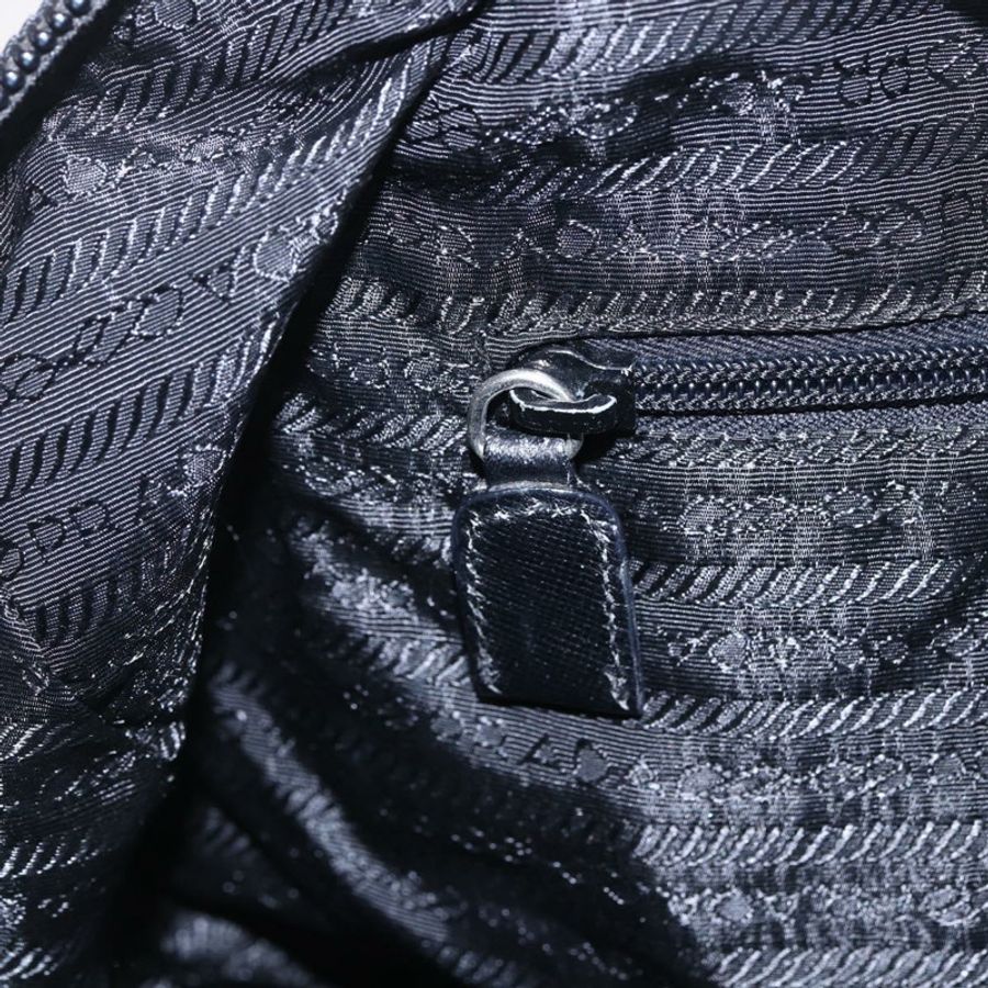 【日本直送】PRADA 尼龍手提包 黑色 銀色 正品 152947-18