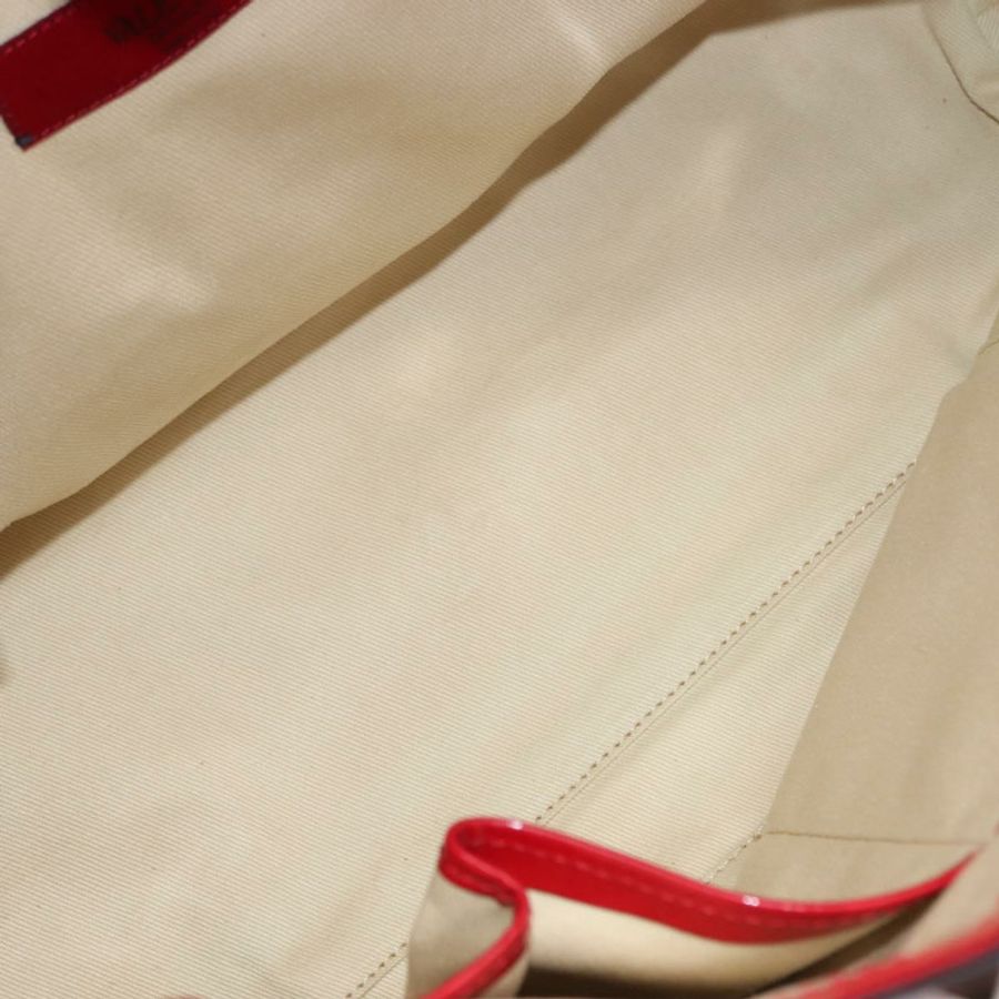 【日本直送】VALENTINO 鉚釘手提包 漆皮 兩用 紅色 金色 Auth bs30313-10
