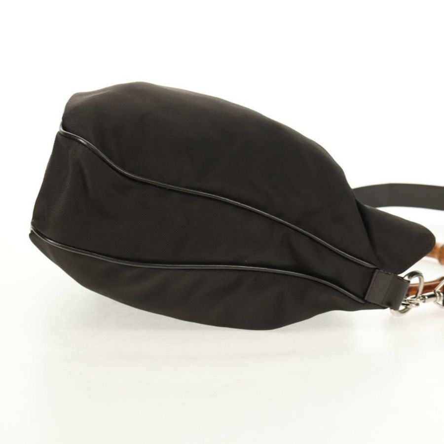 【日本直送】GUCCI 竹節手提包 尼龍 兩用 棕色 銀色 001 1577 正品 ep11538-3