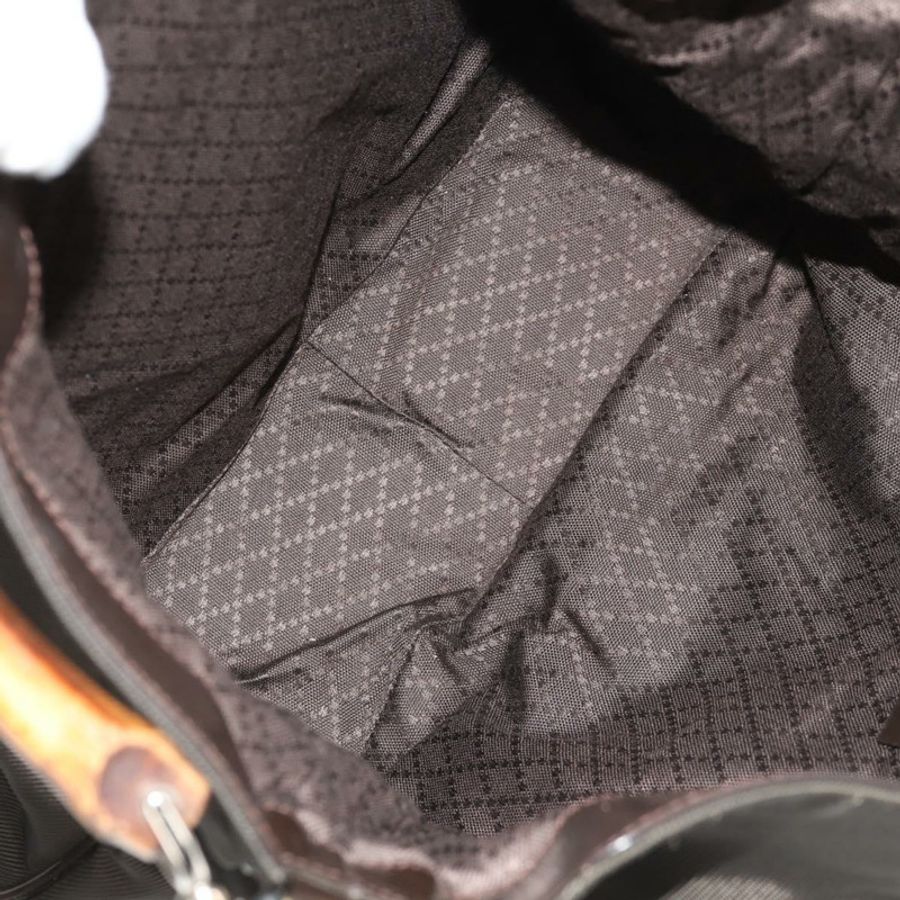 【日本直送】GUCCI 竹節手提包 尼龍 兩用 棕色 銀色 001 1577 正品 ep11538-10
