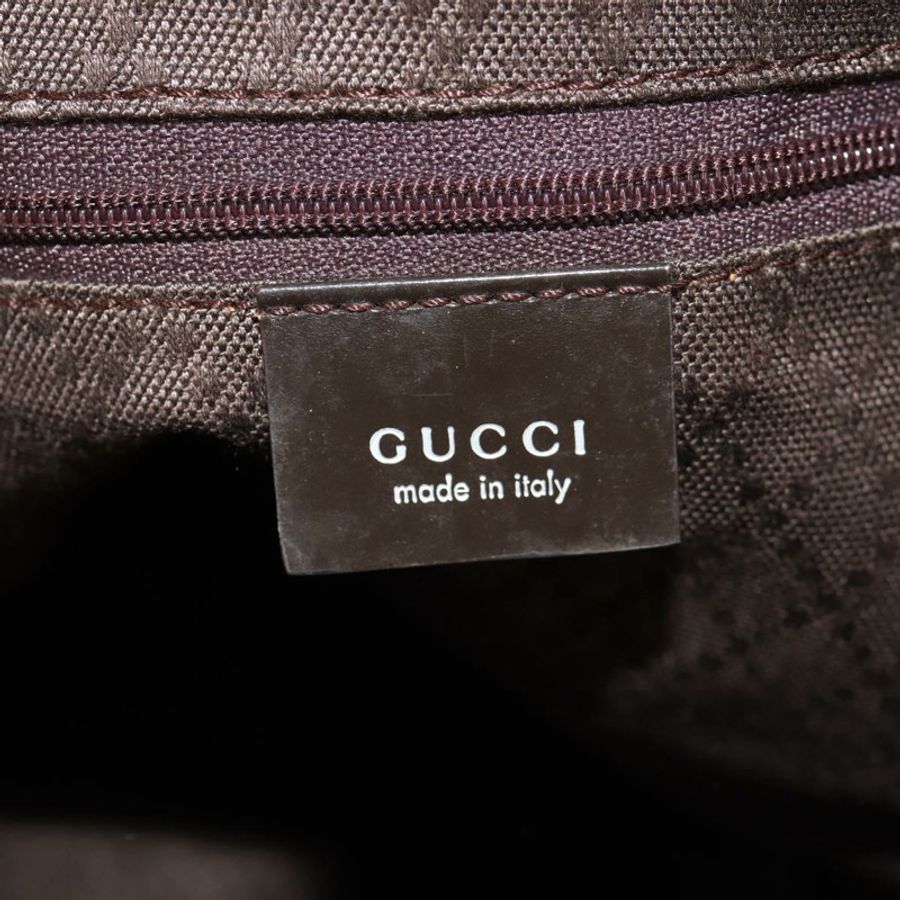 【日本直送】GUCCI 竹節手提包 尼龍 兩用 棕色 銀色 001 1577 正品 ep11538-19