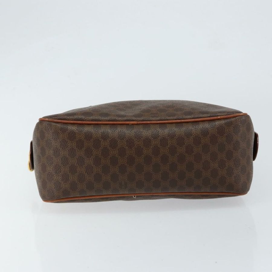 【日本直送】CELINE Macadam帆布手提包 PVC皮革 棕色 金色 正品 bs30599-4