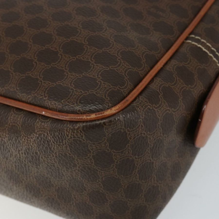 【日本直送】CELINE Macadam帆布手提包 PVC皮革 棕色 金色 正品 bs30599-8