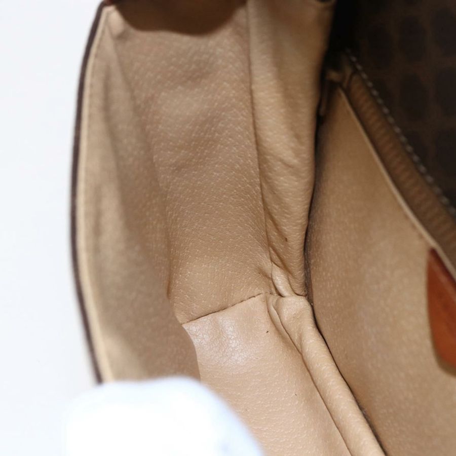 【日本直送】CELINE Macadam帆布肩背包 PVC皮革 棕色 金色 正品 ki6135-20