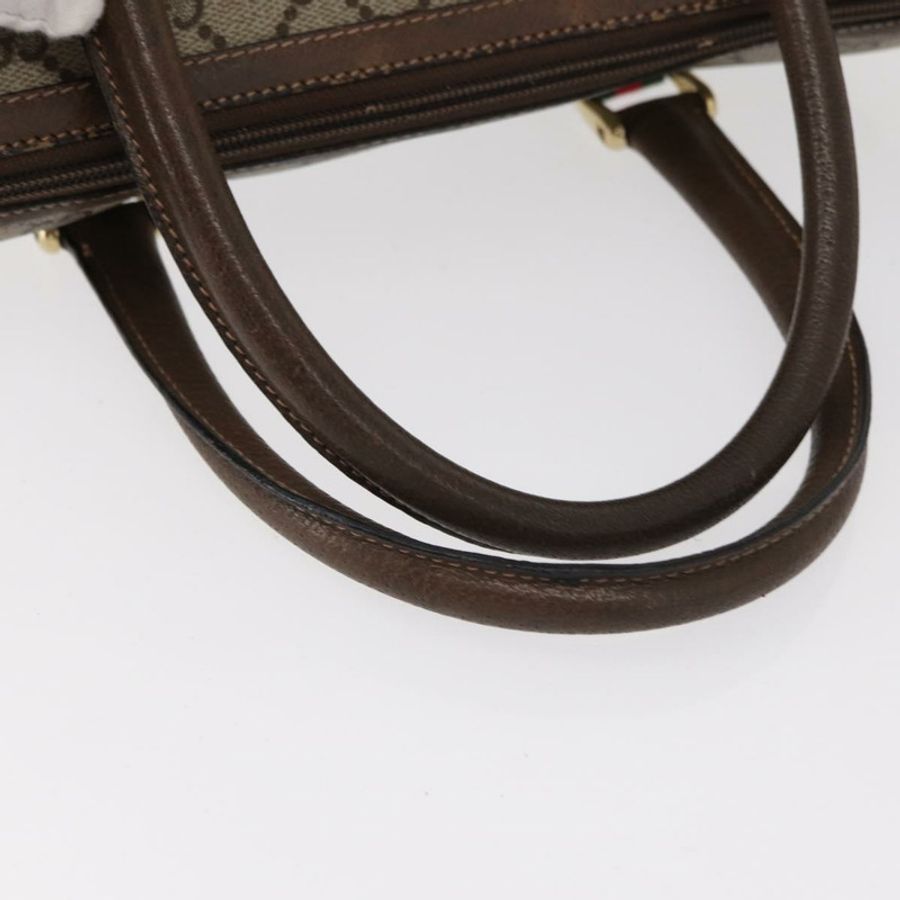 【日本直送】GUCCI GG Supreme Web Sherry Line Bag PVC 2way Beige Gold 41 02 039 Auth ep11903-5