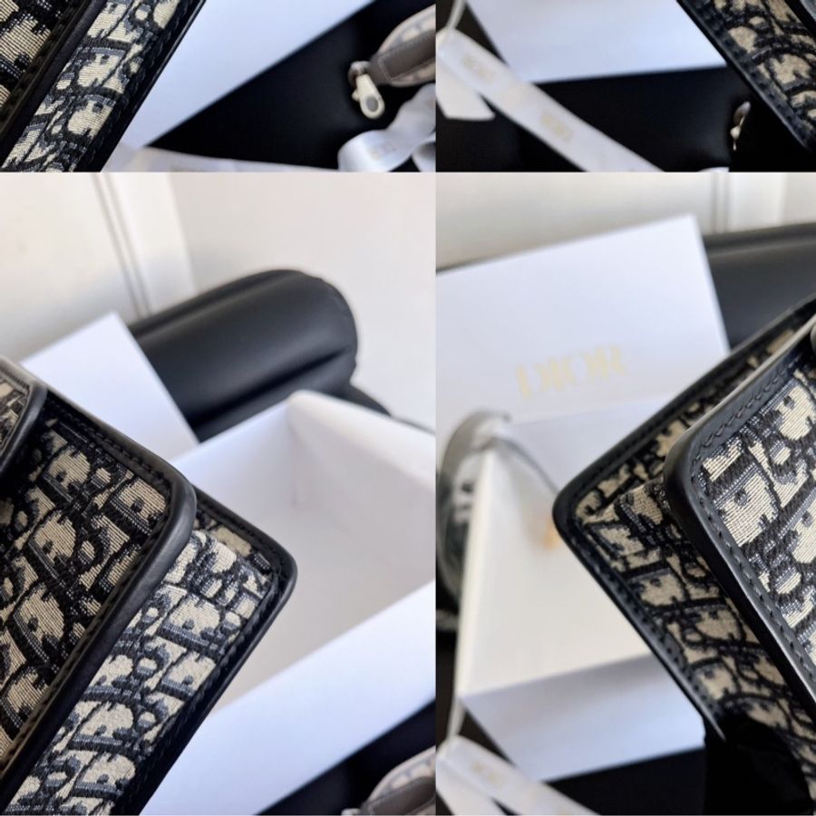 【近新閒置品】Dior迪奧蒙田30老花金小號手拿包斜背包-11
