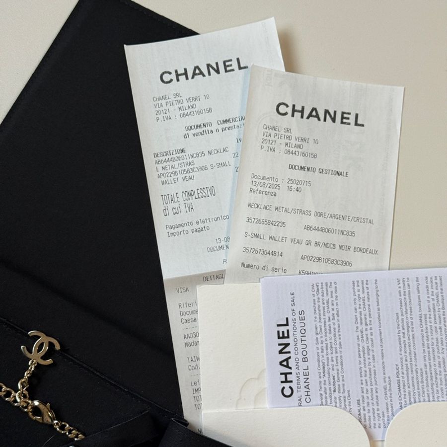 『全新全配』香奈兒Chanel  經典五花logo頸鏈/大五花淡金帶鑽款 五花 爆款 LOGO淡金帶鑽頸鏈-6