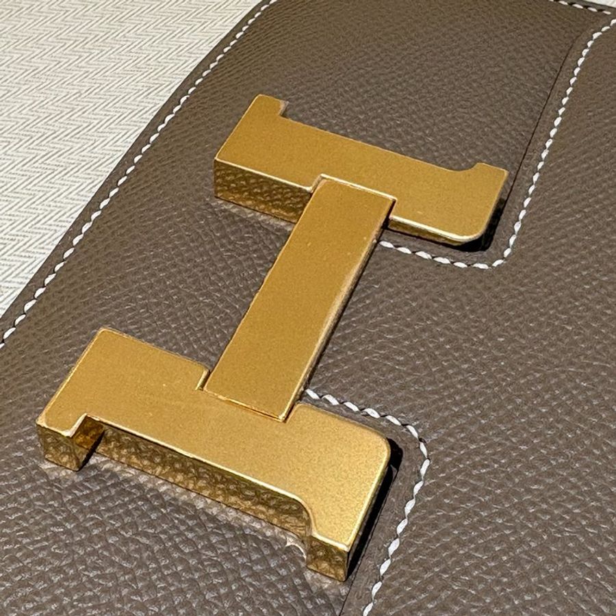 【現貨|快速出貨】Hermès 愛馬仕 Constance 19 Etoupe 大象灰|金釦|U刻 2022 年|Epsom 皮|全新全配-13