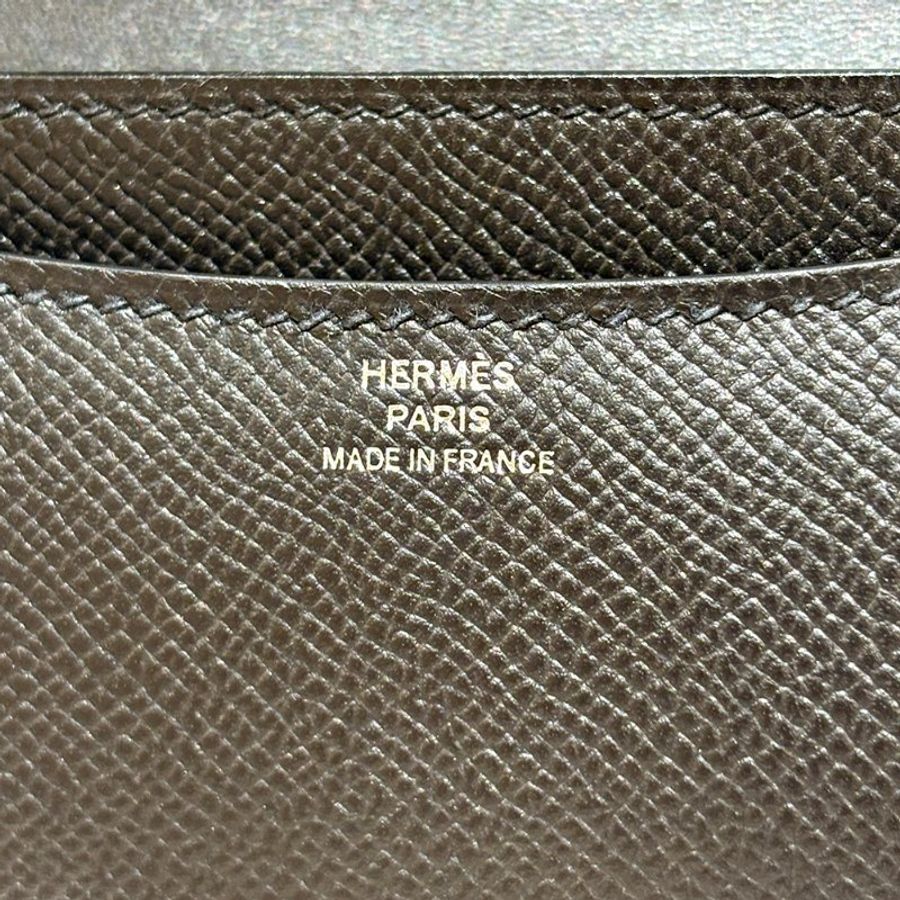 【現貨|快速出貨】Hermès 愛馬仕 Constance 19 黑色 Epsom|U刻 2022年|銀釦經典斜背包|全新全配-10