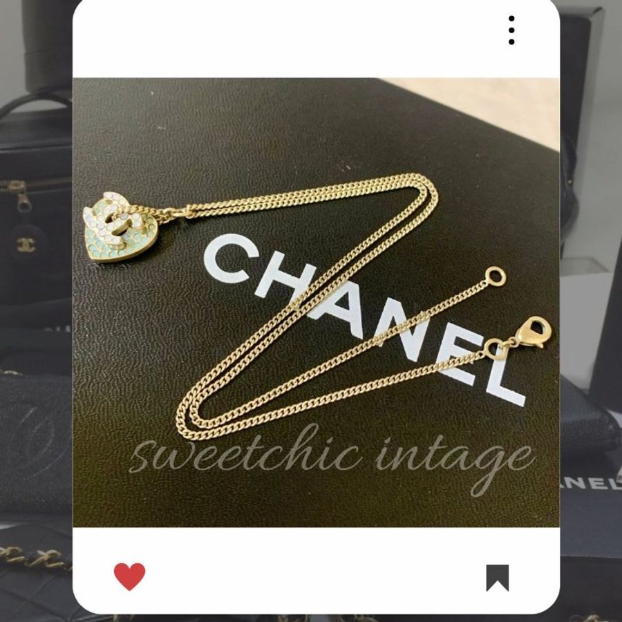 🛍️🎁 新品【預訂】 🔥💖 ✨超美新款 ！香奈兒 Chanel 愛心CC水鑽項鍊 🔥 香奈兒熱賣款 香奈兒項鏈 CHANEL NECKLACE-7