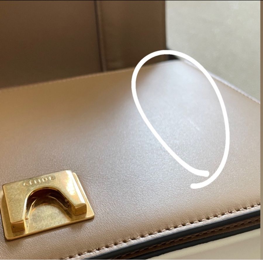 celine白棕拼色Frame bag(已停產)-7