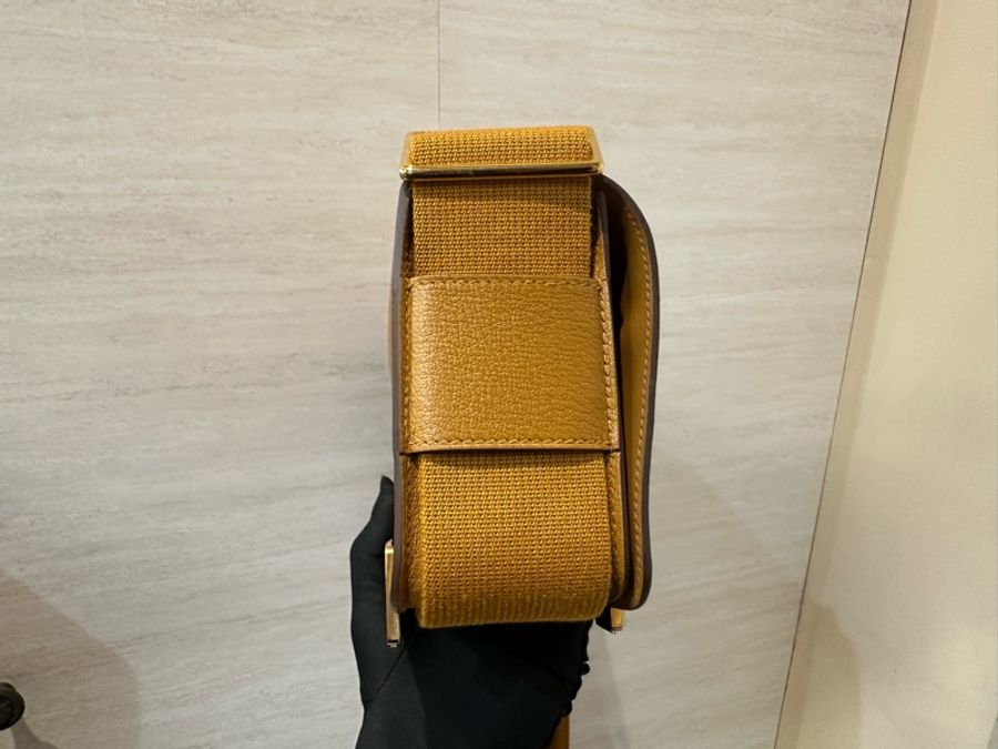 Hermes 28焦糖色山羊皮Mysore金釦Geta斜背包H083052CCAI-3