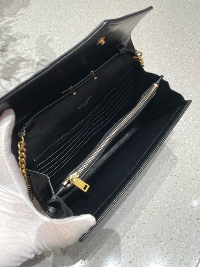 Ysl 黑金魚子醬信封包 無附件-18