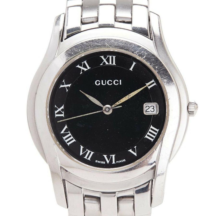 Gucci G-Class腕錶,5500公尺防水石英機芯,黑色錶盤,不鏽鋼錶殼,男款,GUCCI-0