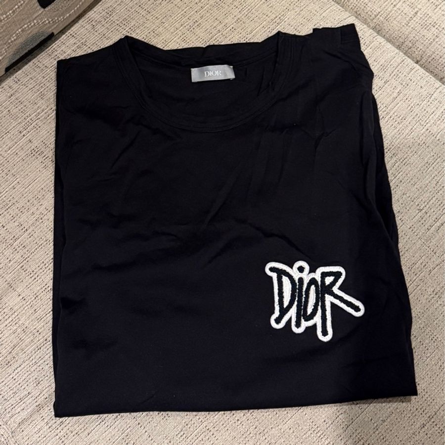男女可穿 Dior刺繡短T 附微風發票🧾 迪奧短袖上衣-0