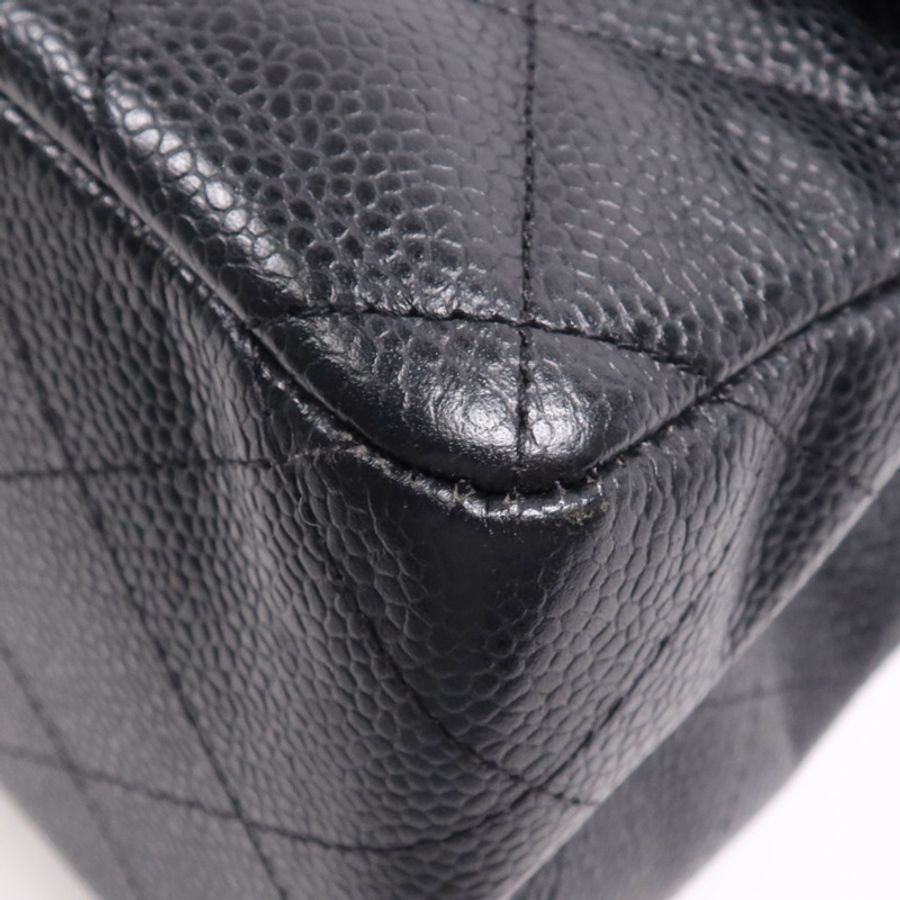 CHANEL 牛皮皮革Large Classic金扣鏈帶肩背袋-10