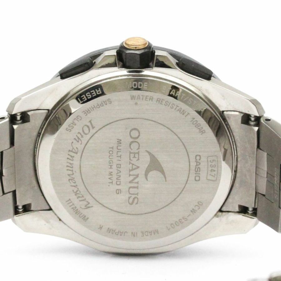 卡西歐 Oceanus Manta 10週年紀念版太陽能鈦金屬腕錶 OCW-S3001C-1AJF-5