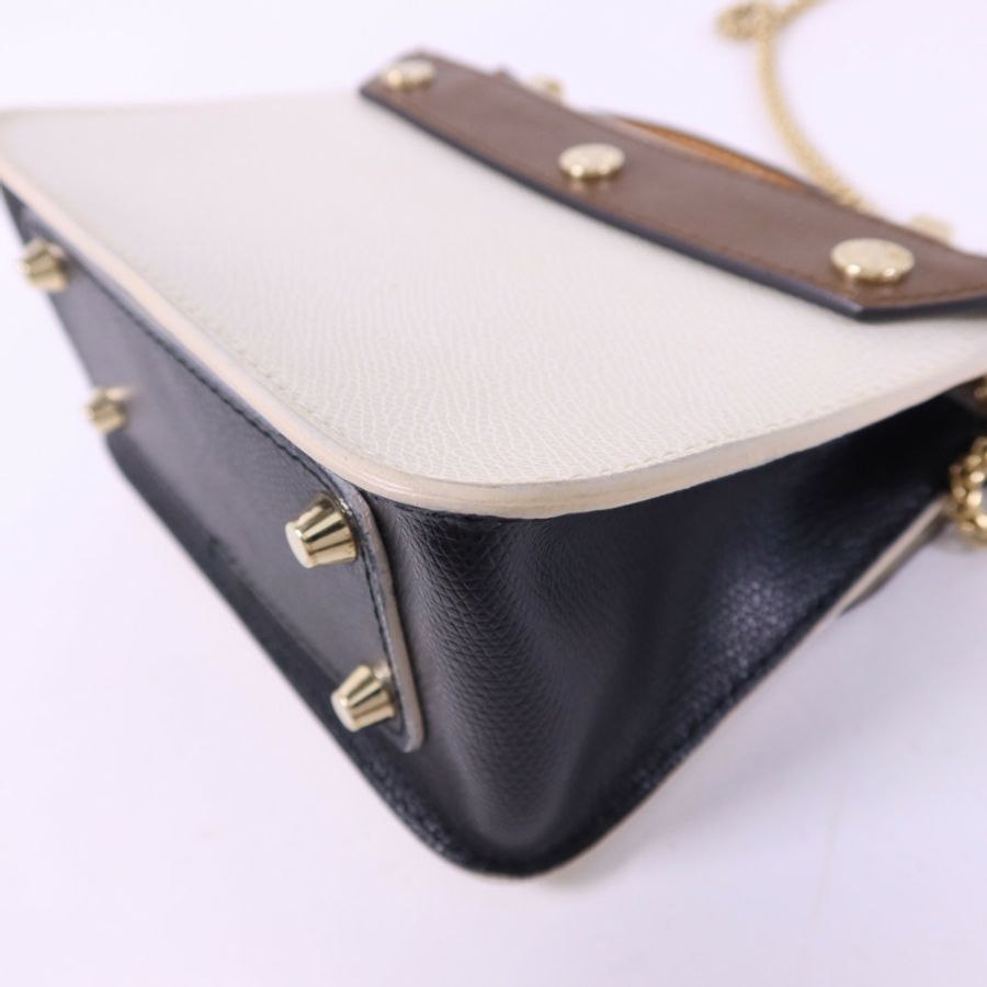 Furla 牛皮皮革Metropolis Mini Crossbody金扣手挽肩背兩用袋-14