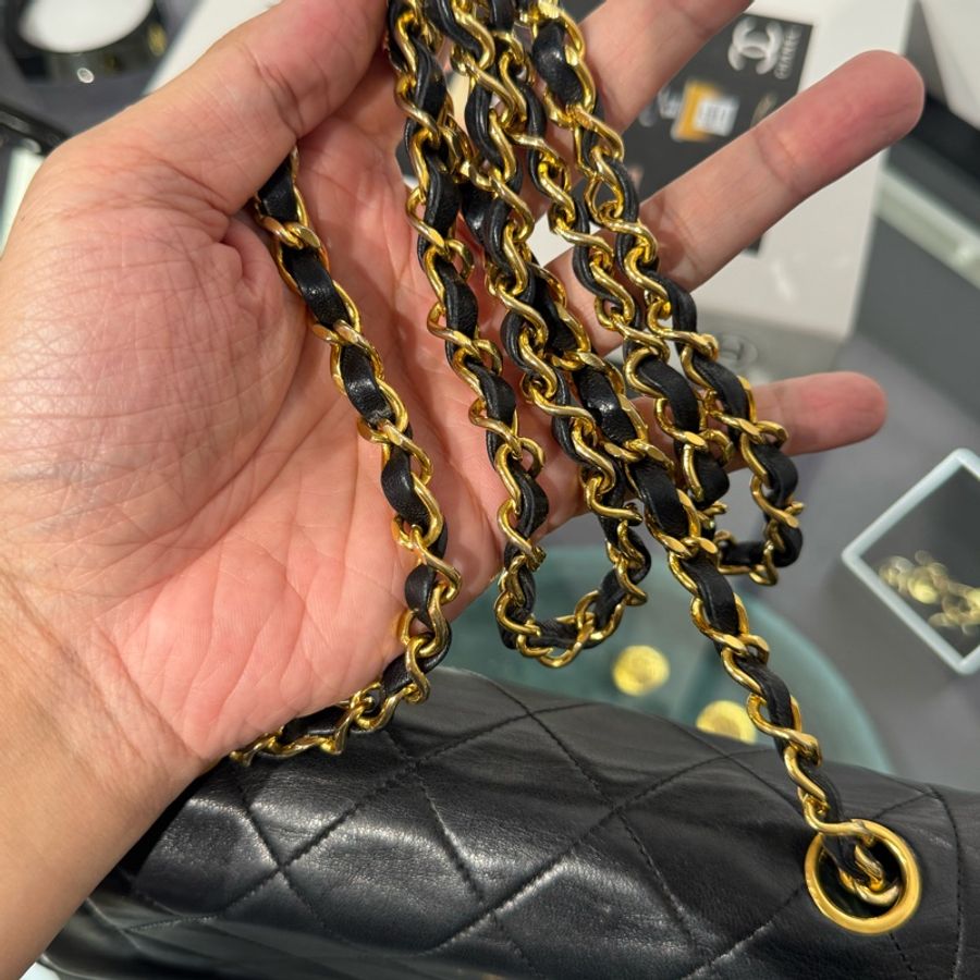 CHANEL vintage coco Diana黛妃口蓋鏈包22cm🩶經典夯款-16
