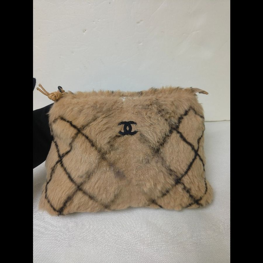 ‼️換季出清價‼️9月調回原價$33000㊣✨CHANEL✨（贈背帶）香奈兒 老香 小香 奶茶色 毛毛 異材質 稀有 毛毛包 手提包 腋下包 肩背包/二手包/二手精品🌳二手樹屋🌳-1