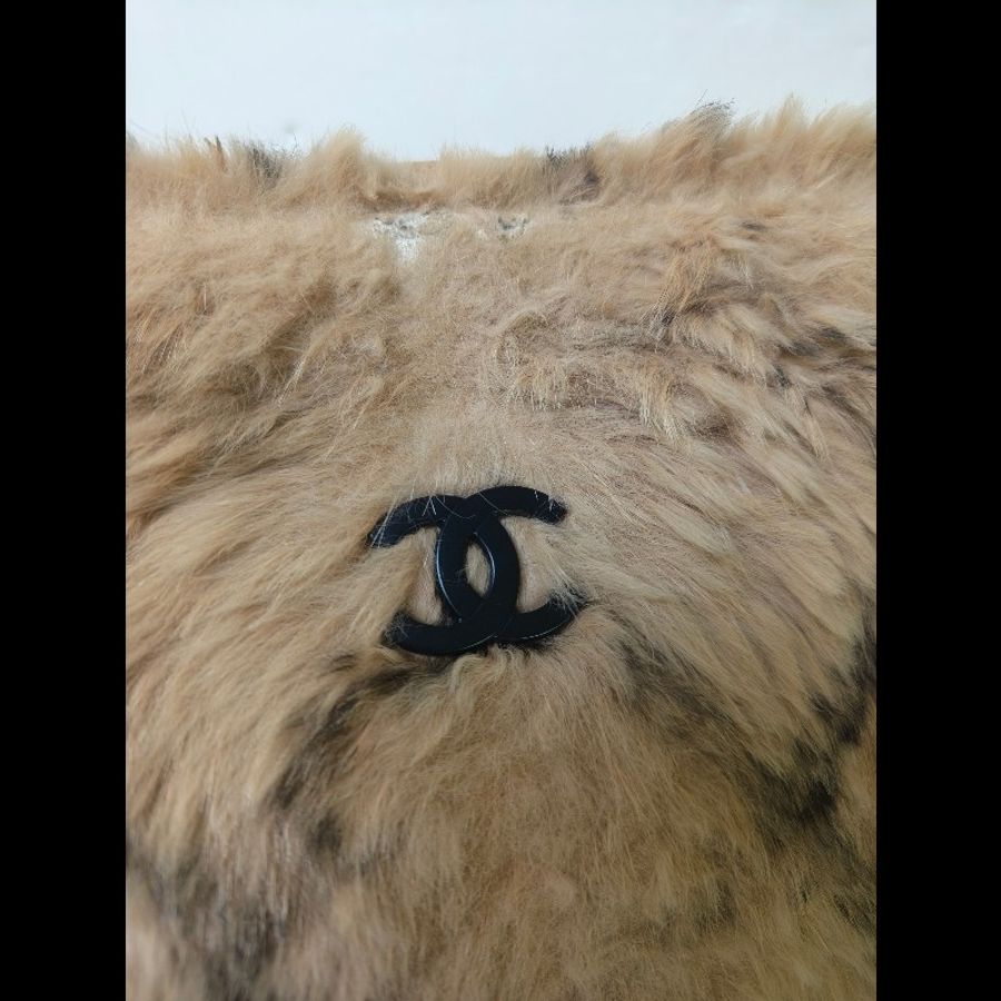 ‼️換季出清價‼️9月調回原價$33000㊣✨CHANEL✨（贈背帶）香奈兒 老香 小香 奶茶色 毛毛 異材質 稀有 毛毛包 手提包 腋下包 肩背包/二手包/二手精品🌳二手樹屋🌳-8