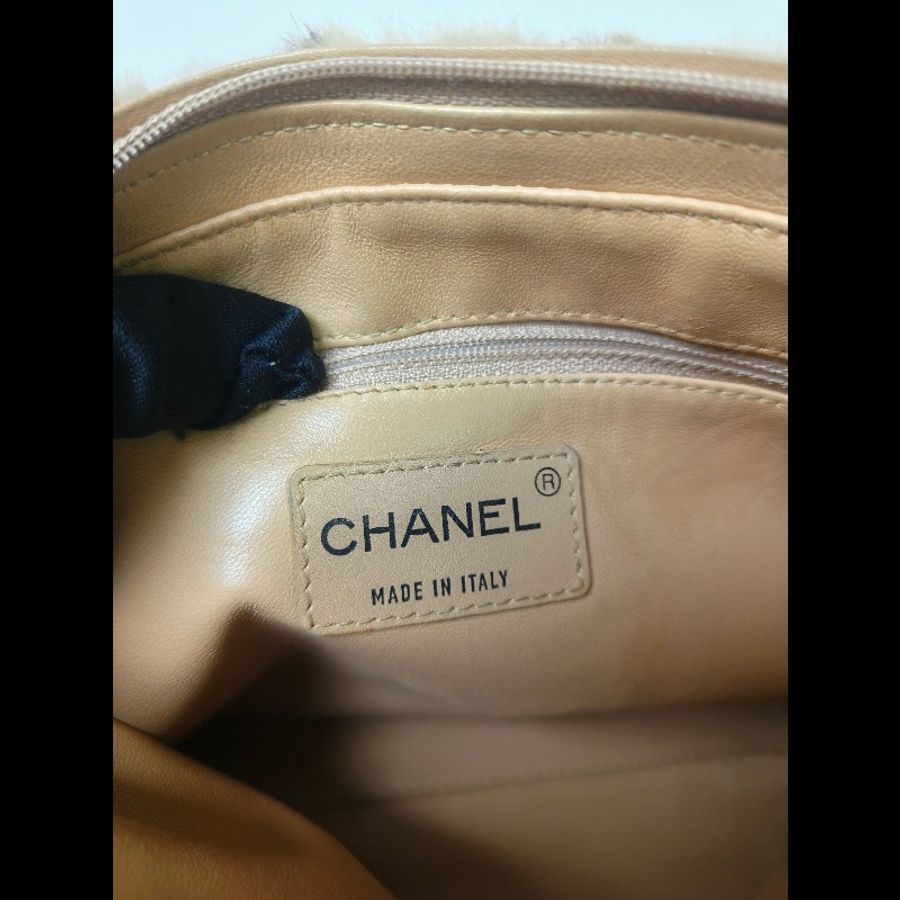 ‼️換季出清價‼️9月調回原價$33000㊣✨CHANEL✨（贈背帶）香奈兒 老香 小香 奶茶色 毛毛 異材質 稀有 毛毛包 手提包 腋下包 肩背包/二手包/二手精品🌳二手樹屋🌳-26