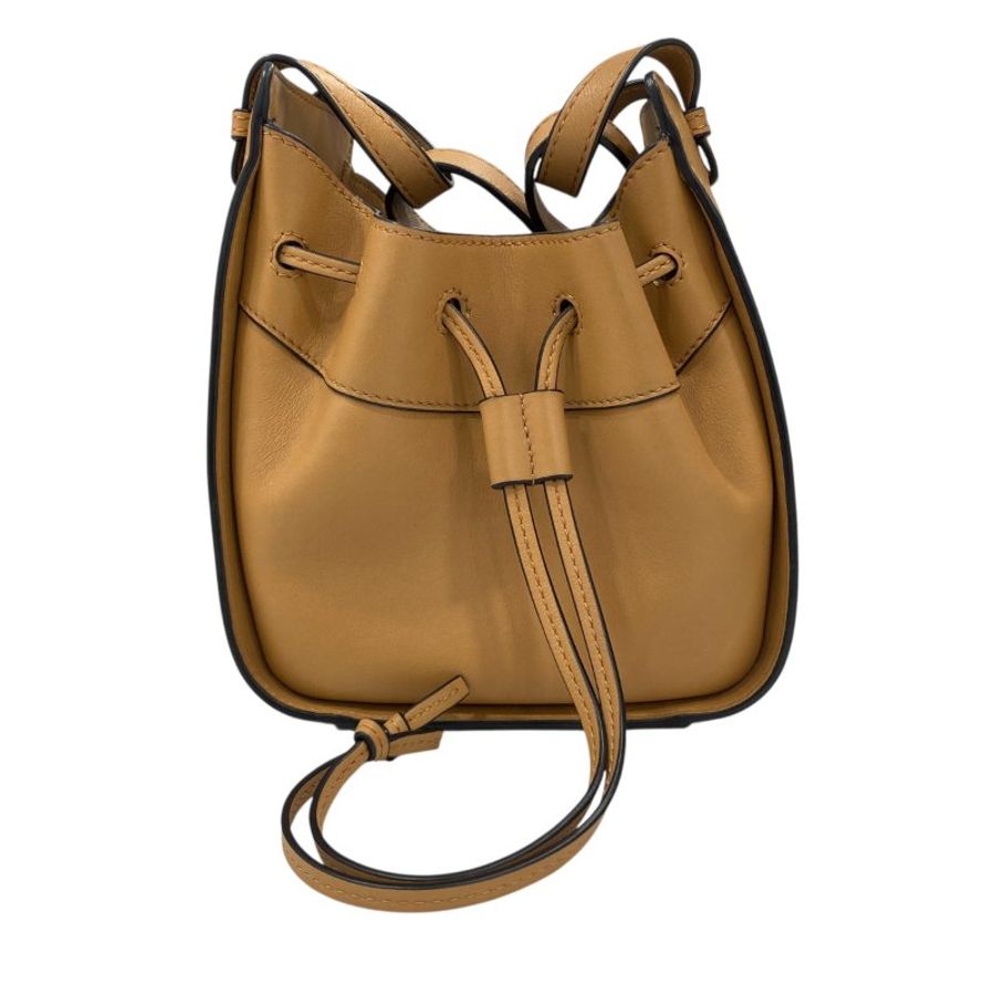 LOEWE 羅威 HAMMOCK MINI 皮革 吊床包 淺棕色-2