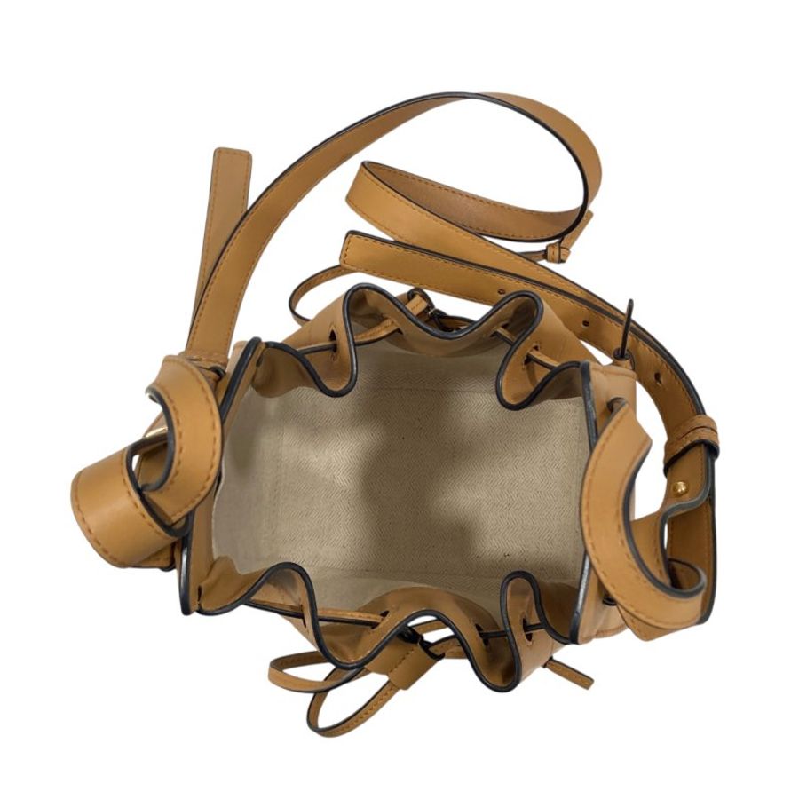 LOEWE 羅威 HAMMOCK MINI 皮革 吊床包 淺棕色-5