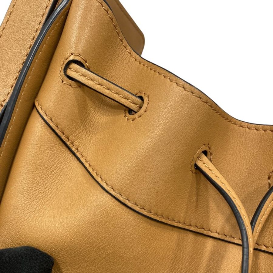 LOEWE 羅威 HAMMOCK MINI 皮革 吊床包 淺棕色-13