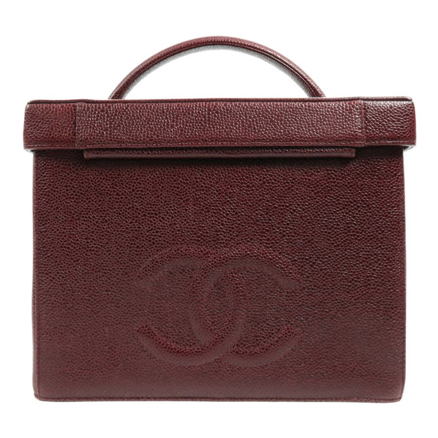 CHANEL 牛皮皮革2Way Shoulder Bag金扣手挽肩背兩用袋-1