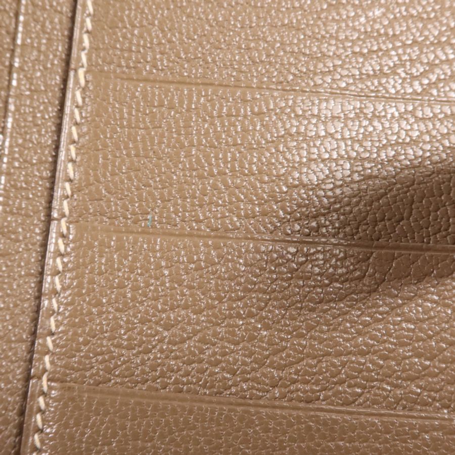 HERMES Chevre皮革Bearn Wallet金扣長錢包Etoupe-12