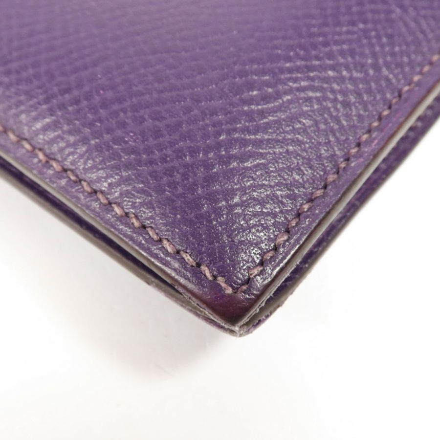 HERMES Epsom皮革Bearn Compact Wallet銀扣錢包-11