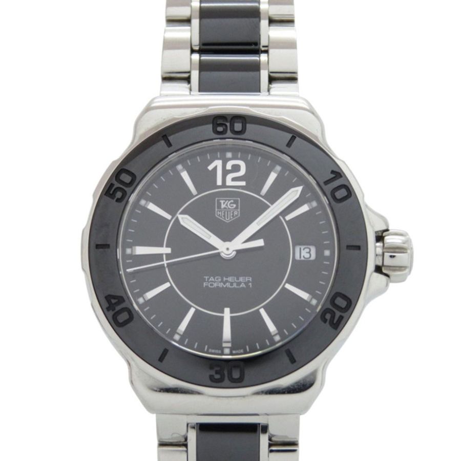 TAG Heuer Formula 1 WAH1210.BA0859 不銹鋼黑色/銀色錶盤石英錶 0330 HEUER-0