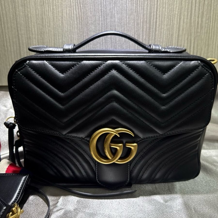 GUCCI 手提包 肩背包 愛心款 金扣 相機包-5