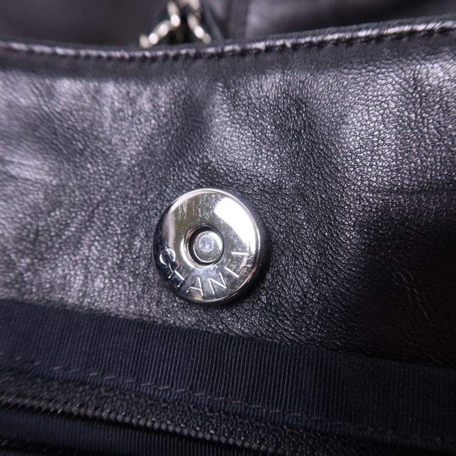 CHANEL 羊皮皮革2 Way Shoulder Bag銀扣手挽肩背兩用袋-10