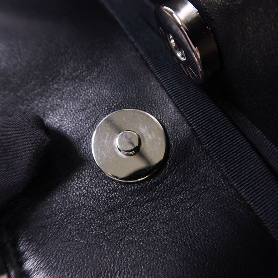 CHANEL 羊皮皮革2 Way Shoulder Bag銀扣手挽肩背兩用袋-11