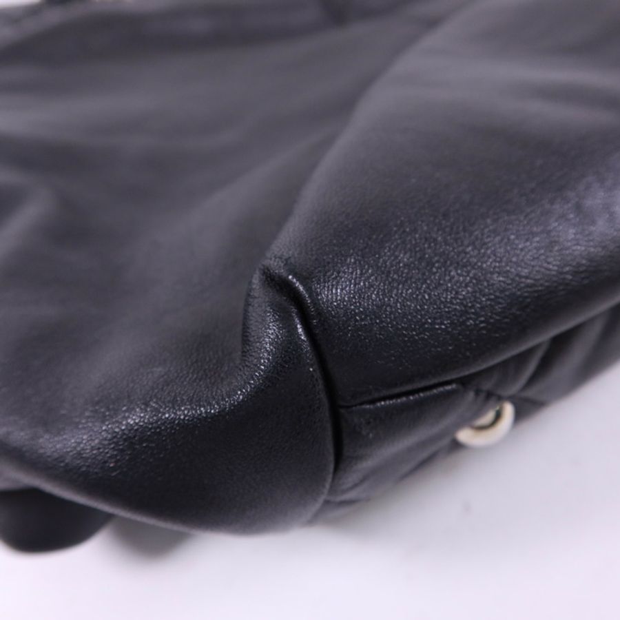 CHANEL 羊皮皮革2 Way Shoulder Bag銀扣手挽肩背兩用袋-15