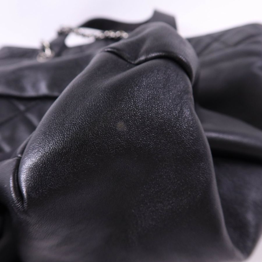 CHANEL 羊皮皮革2 Way Shoulder Bag銀扣手挽肩背兩用袋-16