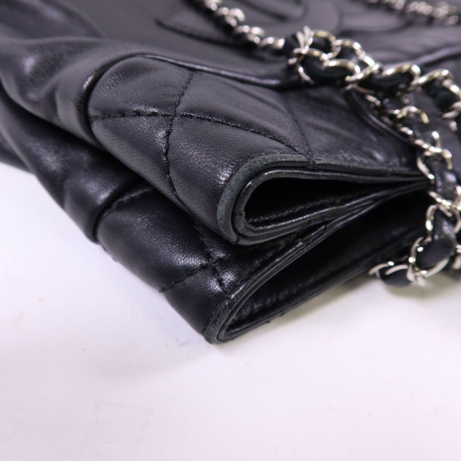 CHANEL 羊皮皮革2 Way Shoulder Bag銀扣手挽肩背兩用袋-20