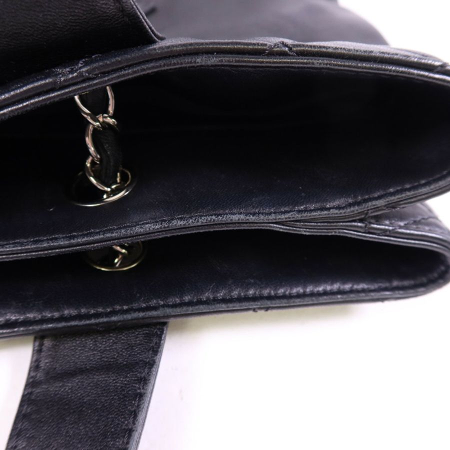 CHANEL 羊皮皮革2 Way Shoulder Bag銀扣手挽肩背兩用袋-21