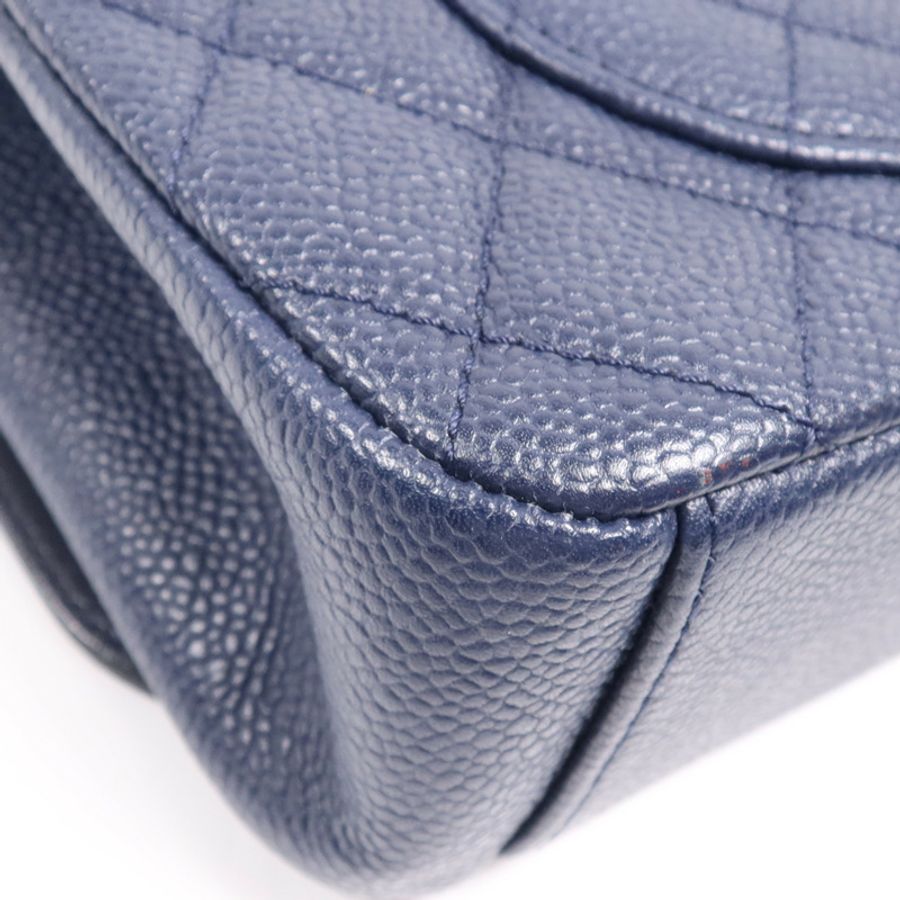 CHANEL 牛皮皮革Filigree Chain Bag金扣鏈帶肩背袋-7