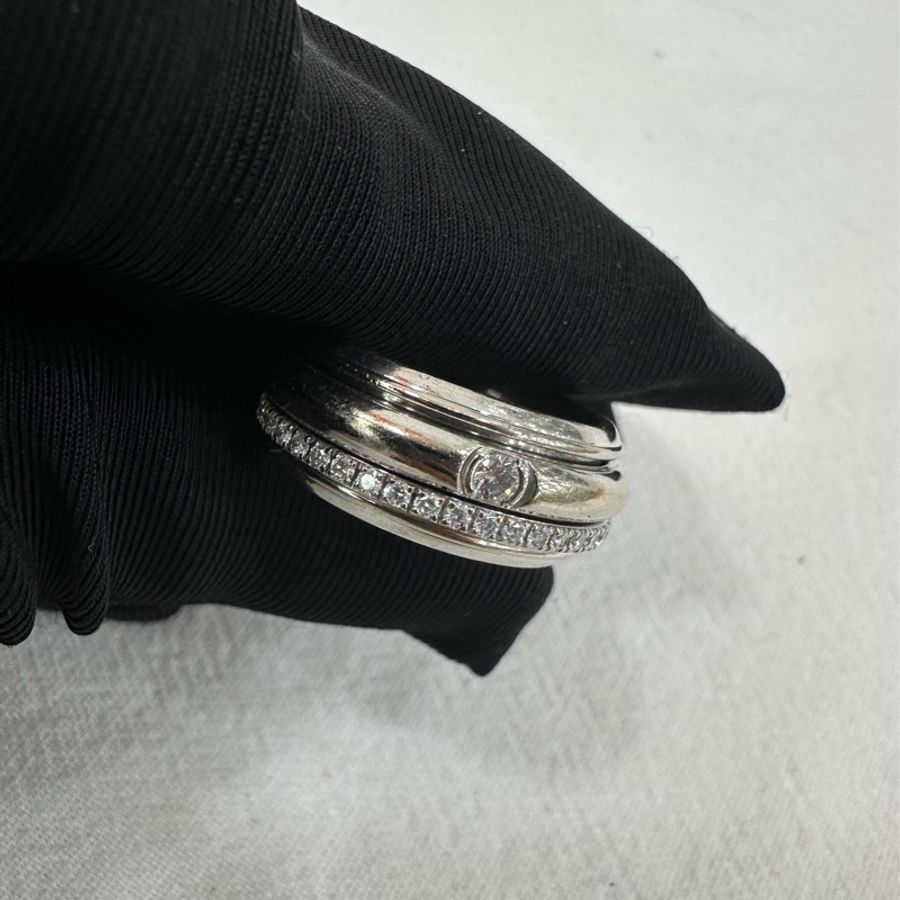 Piaget 伯爵possession18k白金時來運作52號 鑽石戒指-4