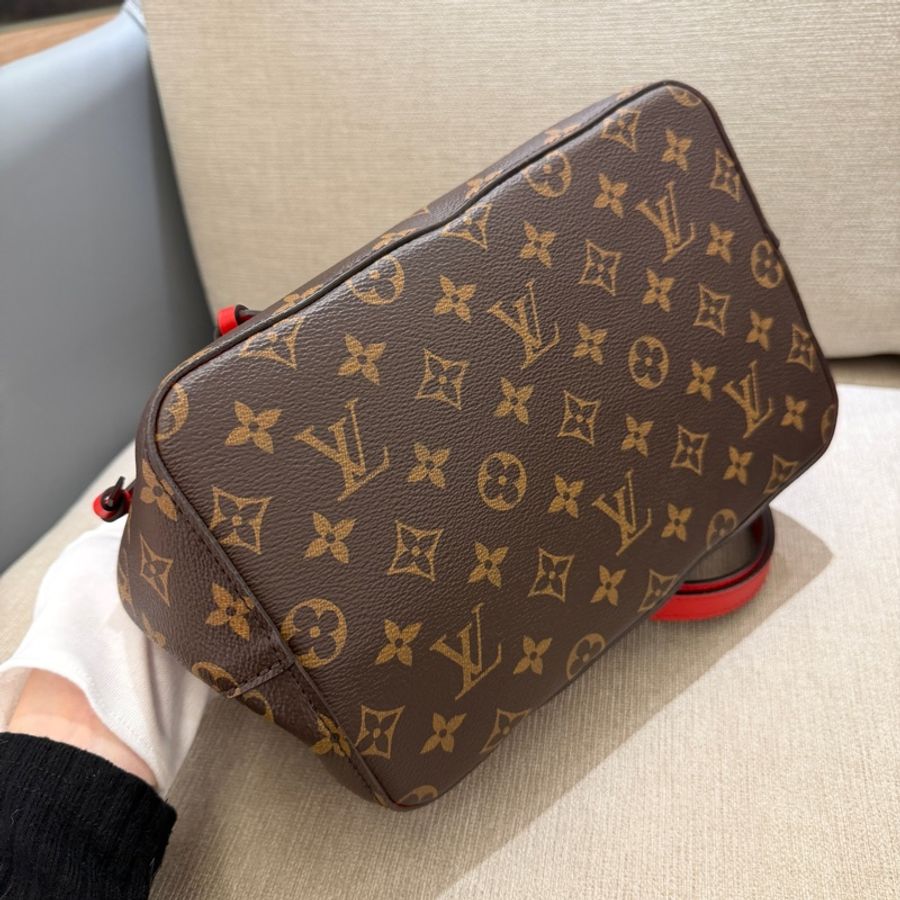 LV NeoNoe MM 老花紅水桶包-2