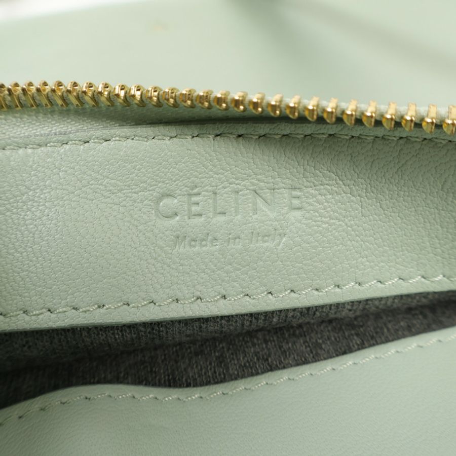 CELINE 羊皮皮革Trio Small金扣肩背袋-12