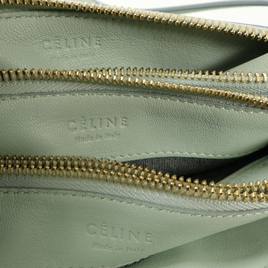 CELINE 羊皮皮革Trio Small金扣肩背袋-13