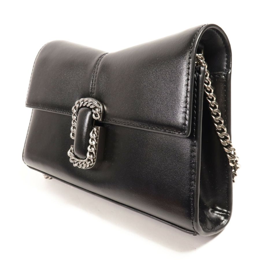 MARC JACOBS 牛皮皮革Chain Shoulder銀扣鏈帶肩背袋-2