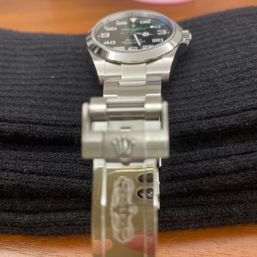 ROLEX 勞力士蠔式 Air-King 空中霸王 126900 綠色秒針 空霸 不鏽鋼 黃色ROLEX皇冠品牌.大三針-2