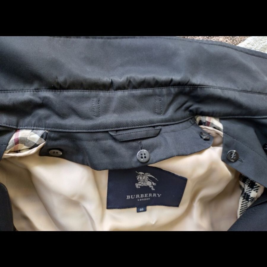 女40號/日本二手/Burberry London 女神風衣/黑色-3