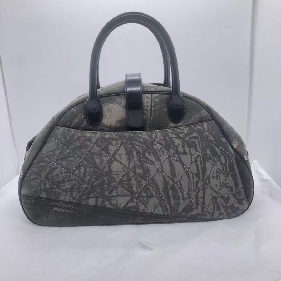 二手DIOR 迪奧 中古牛仔丹寧 保齡球 手提包 徽章款-2