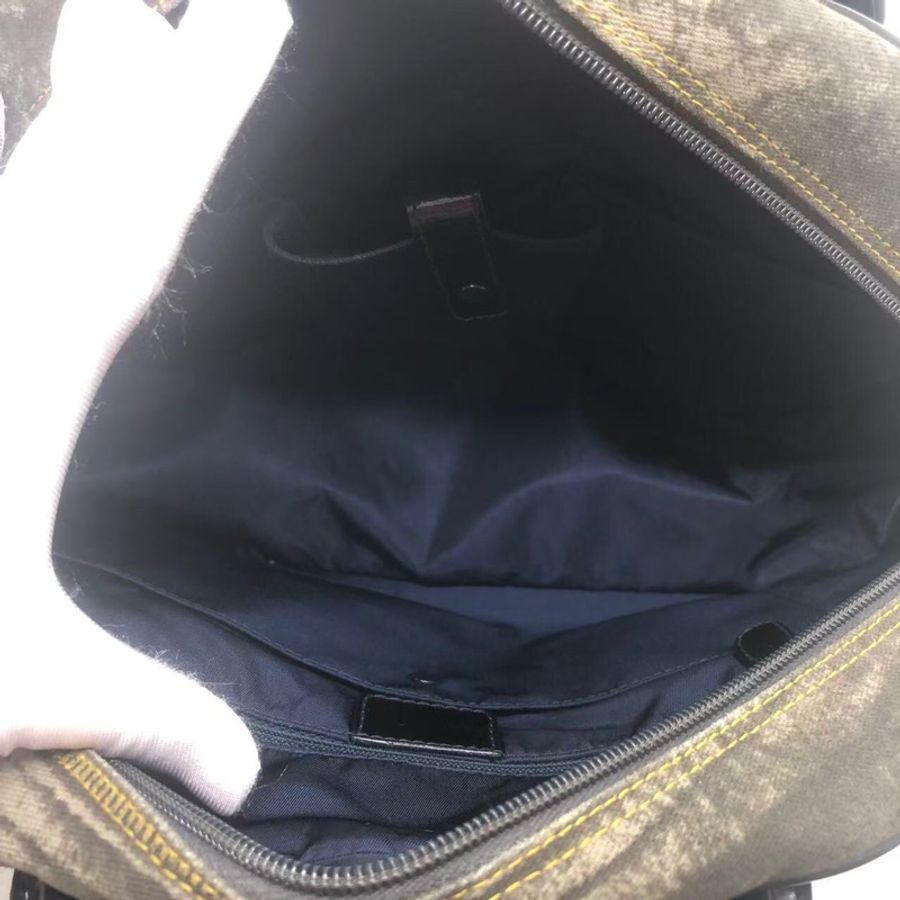 二手DIOR 迪奧 中古牛仔丹寧 保齡球 手提包 徽章款-7